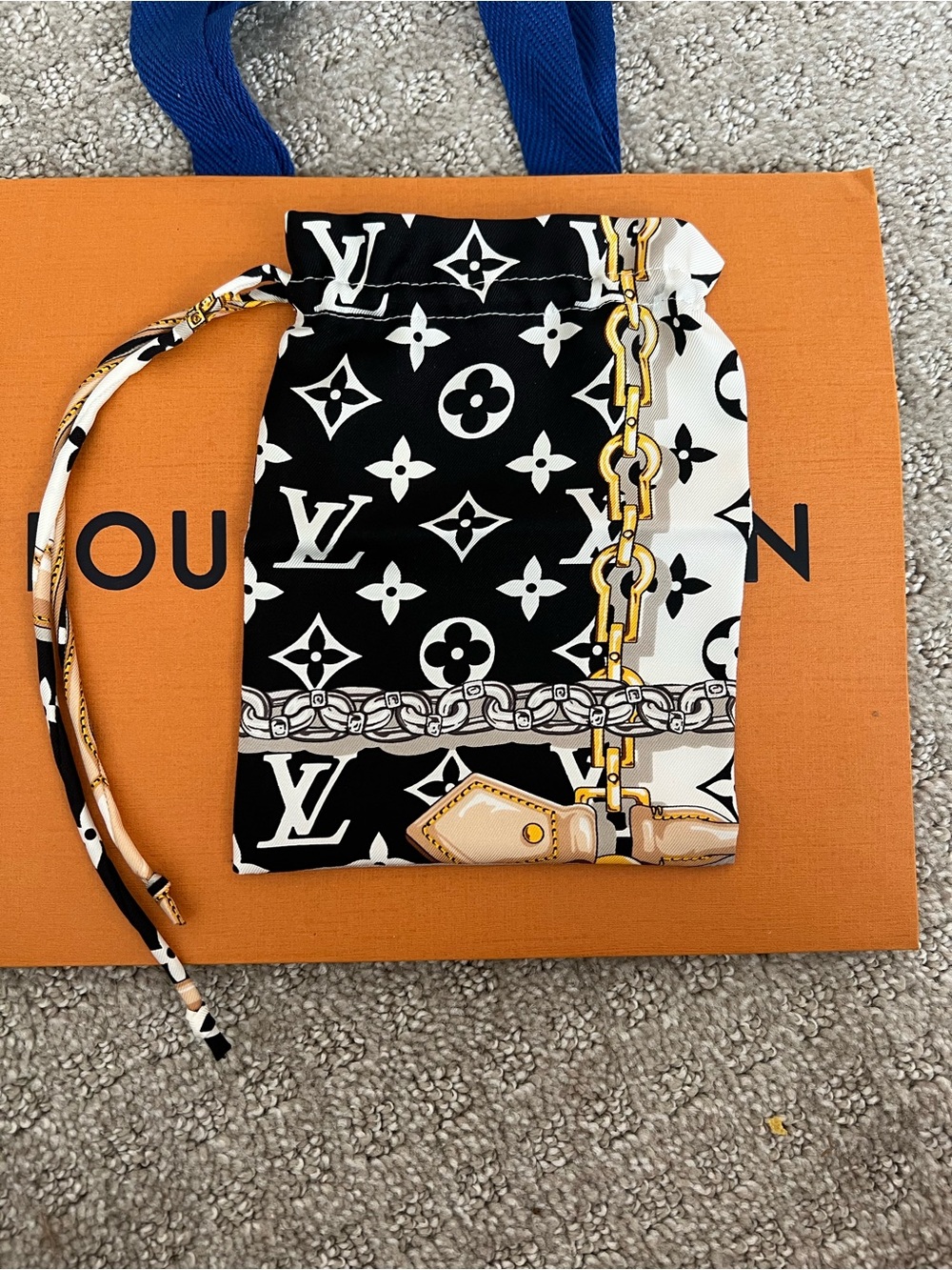 Louis Vuitton silk monogram pouch